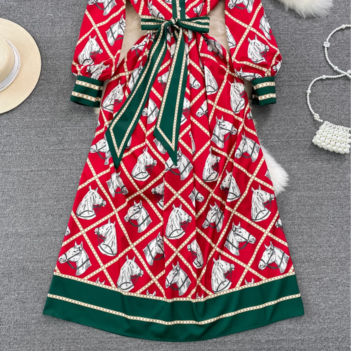 Premium Printed A-line Maxi Dress