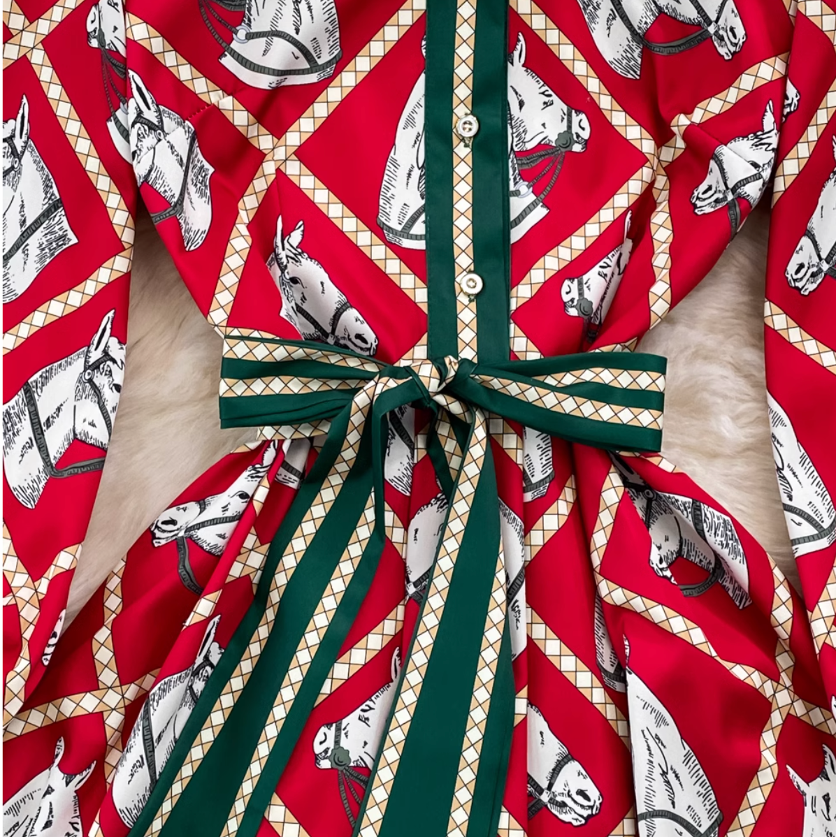Premium Printed A-line Maxi Dress