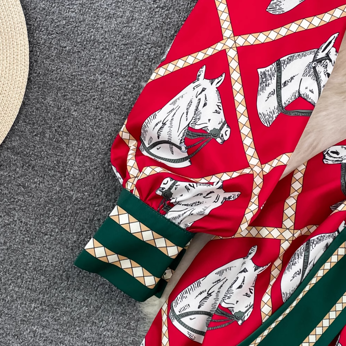 Premium Printed A-line Maxi Dress