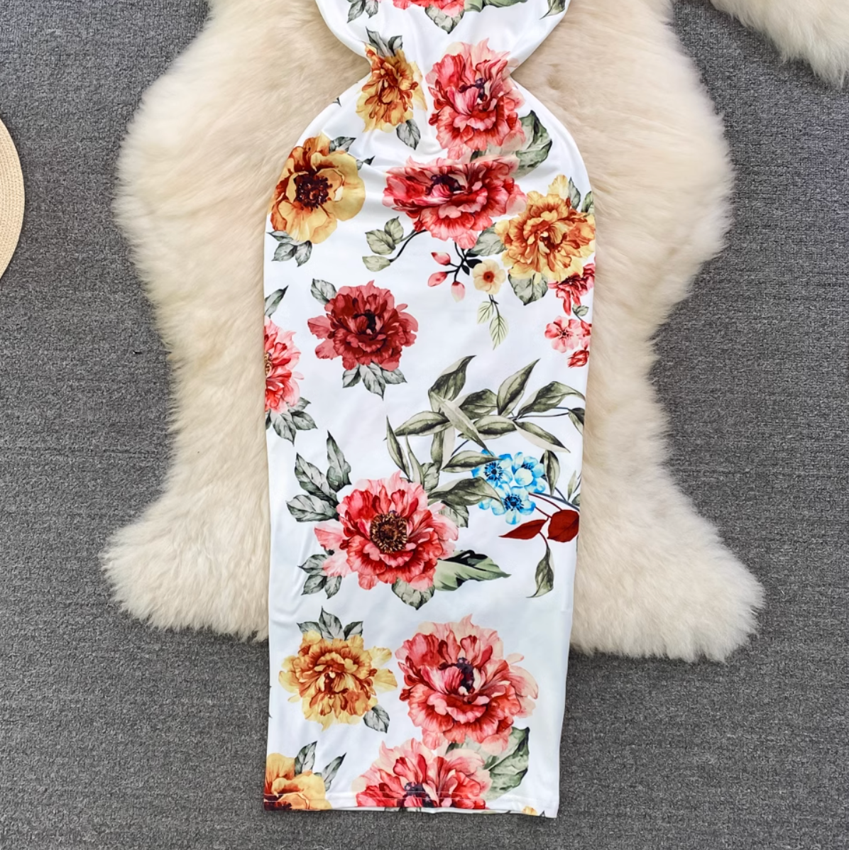 Elegant Floral Printed Slip Dress