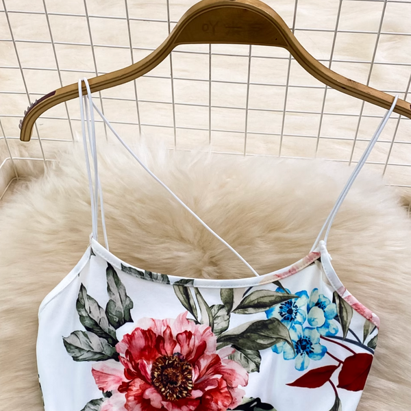 Elegant Floral Printed Slip Dress
