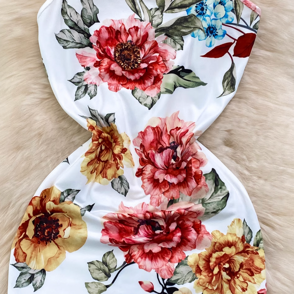Elegant Floral Printed Slip Dress