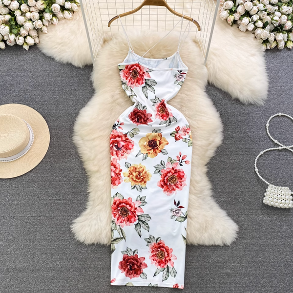 Elegant Floral Printed Slip Dress