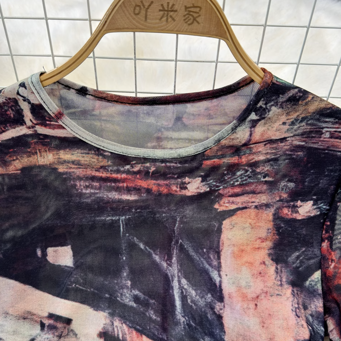 Niche Crew Neck Printed Dress