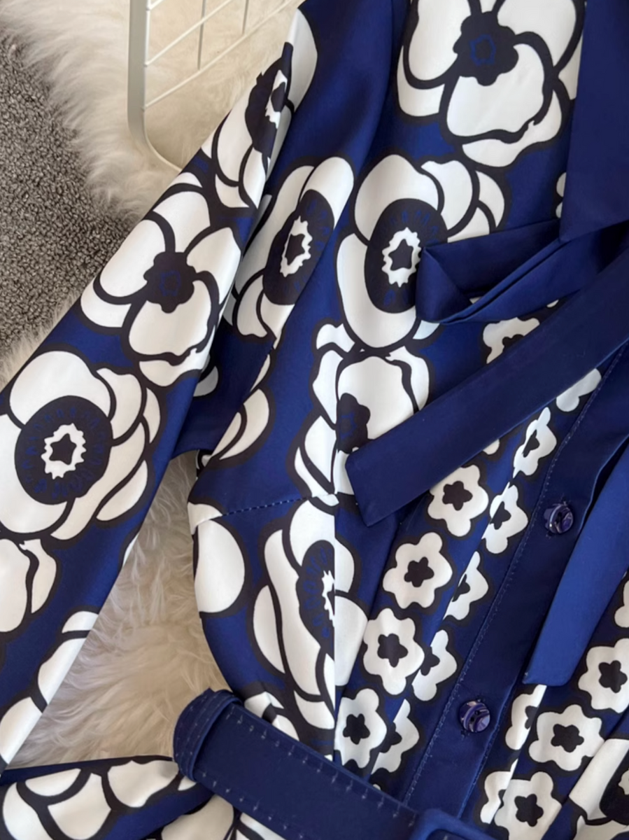 High-end Bow Pattern Printed Dress