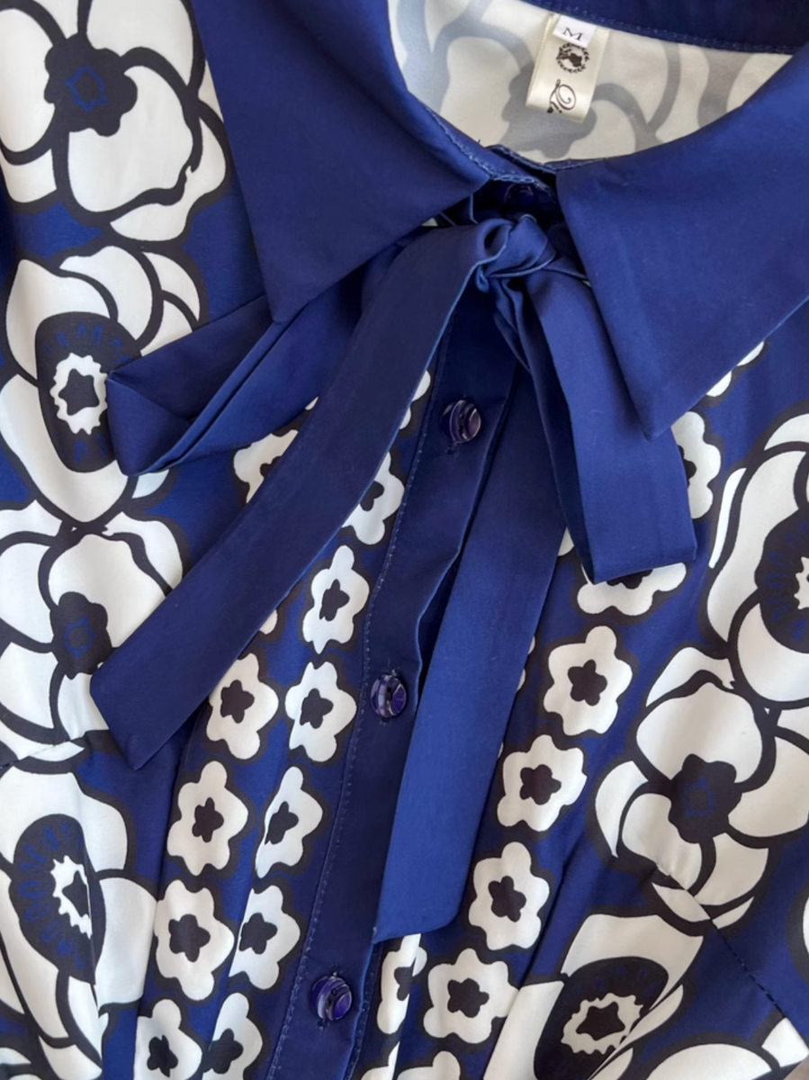 High-end Bow Pattern Printed Dress