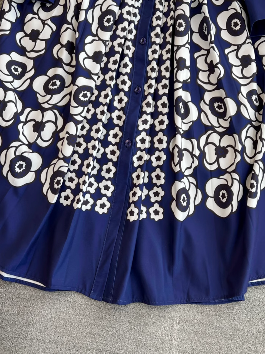 High-end Bow Pattern Printed Dress
