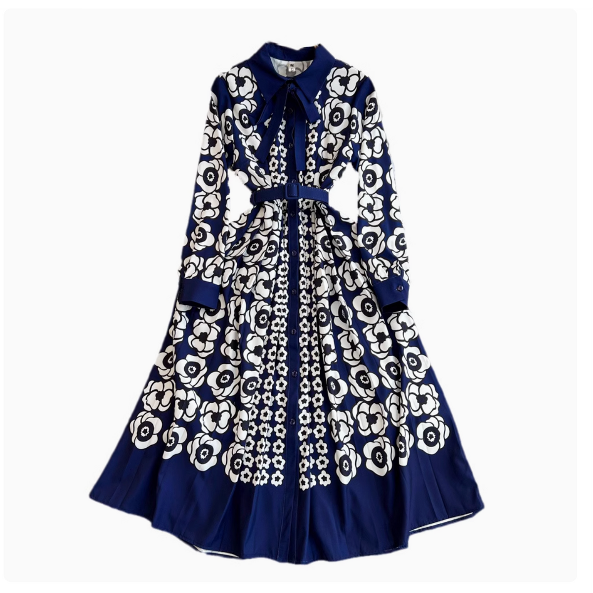 High-end Bow Pattern Printed Dress