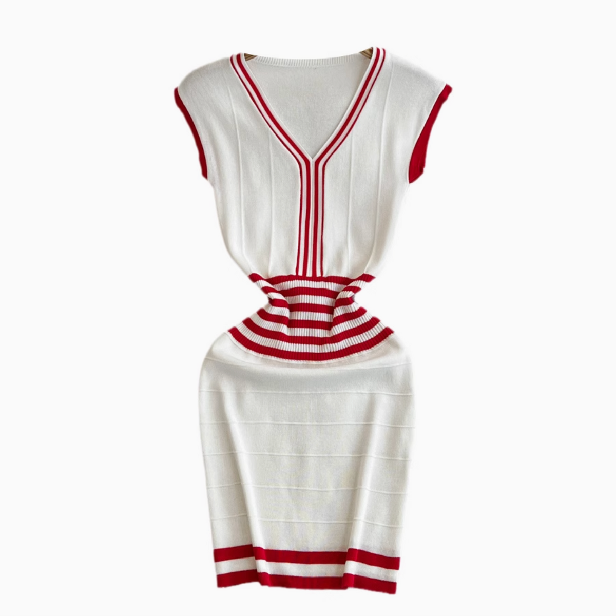 V-neck Sleeveless Knitted Bottoming Dress
