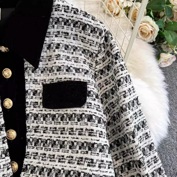 Faux Two-pieces Sweetie Suede Dress