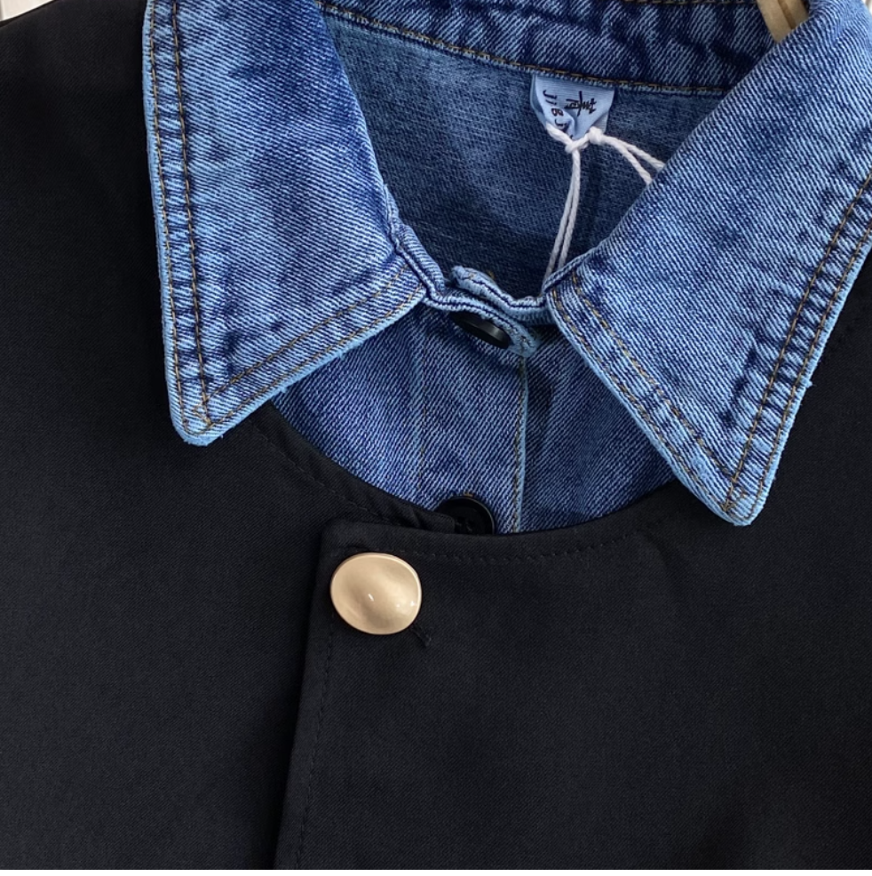 Chic Knitted Vest & Denim Dress 2Pcs