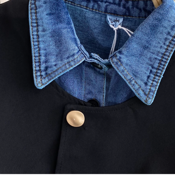 Chic Knitted Vest & Denim Dress 2Pcs