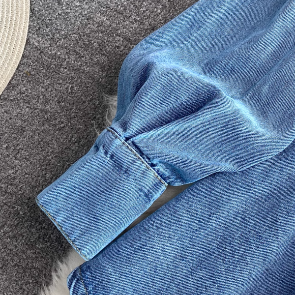 Chic Knitted Vest & Denim Dress 2Pcs