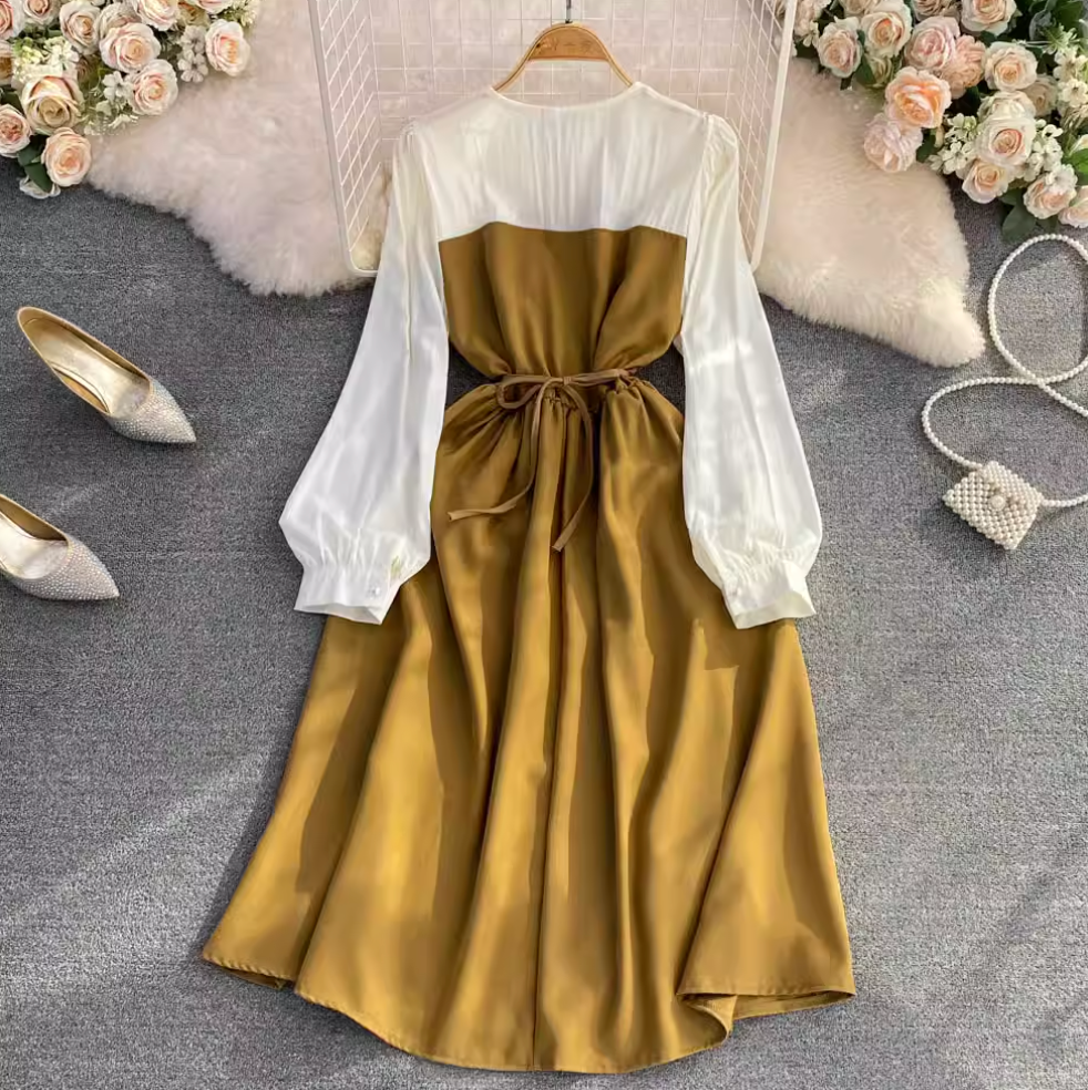 Ethic Style Lace Patchwork A-line Dress