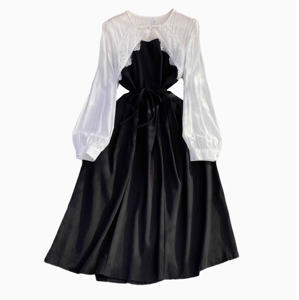Ethic Style Lace Patchwork A-line Dress