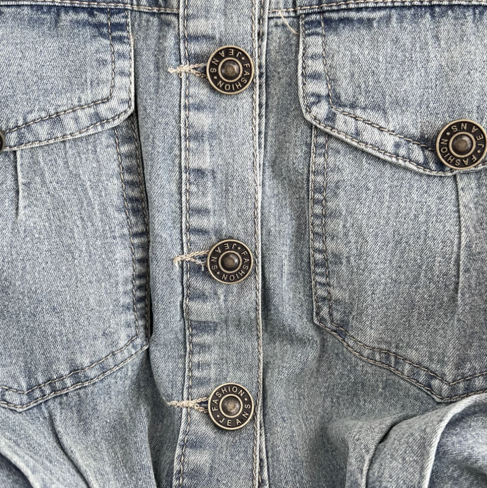 Chic Lapeled Denim Dress with Belt