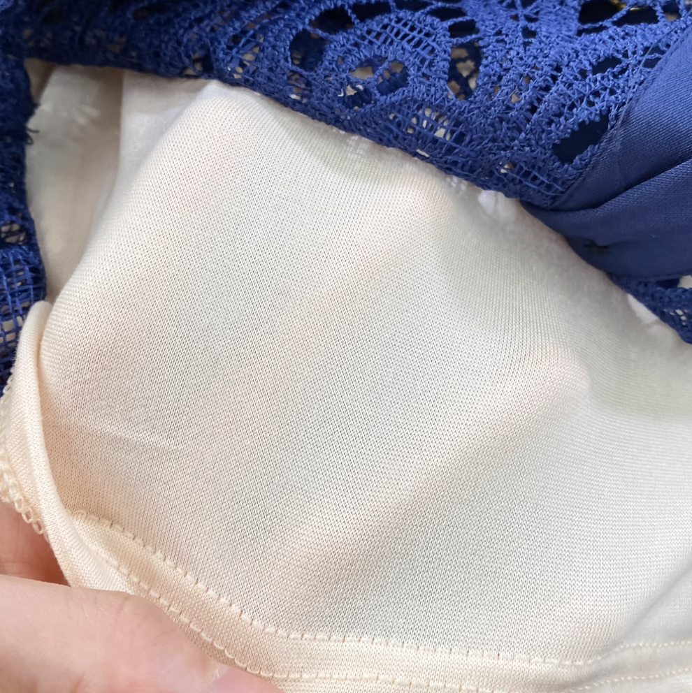 Doll Collar Hollowed Lace Dress