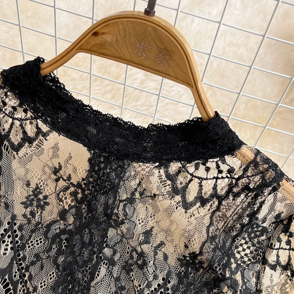 Elegant A-line Black Lace Dress