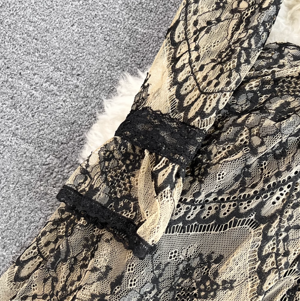 Elegant A-line Black Lace Dress