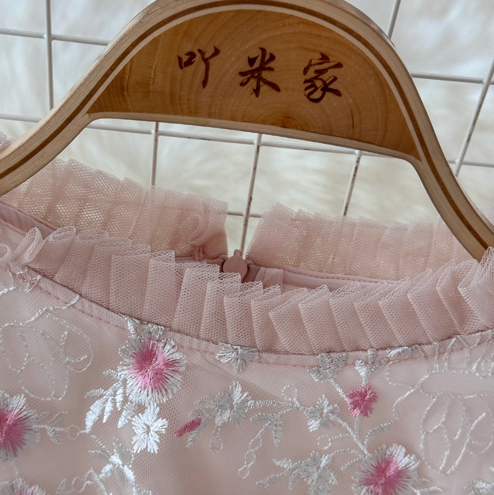 Pink Embroidered Princess Dress