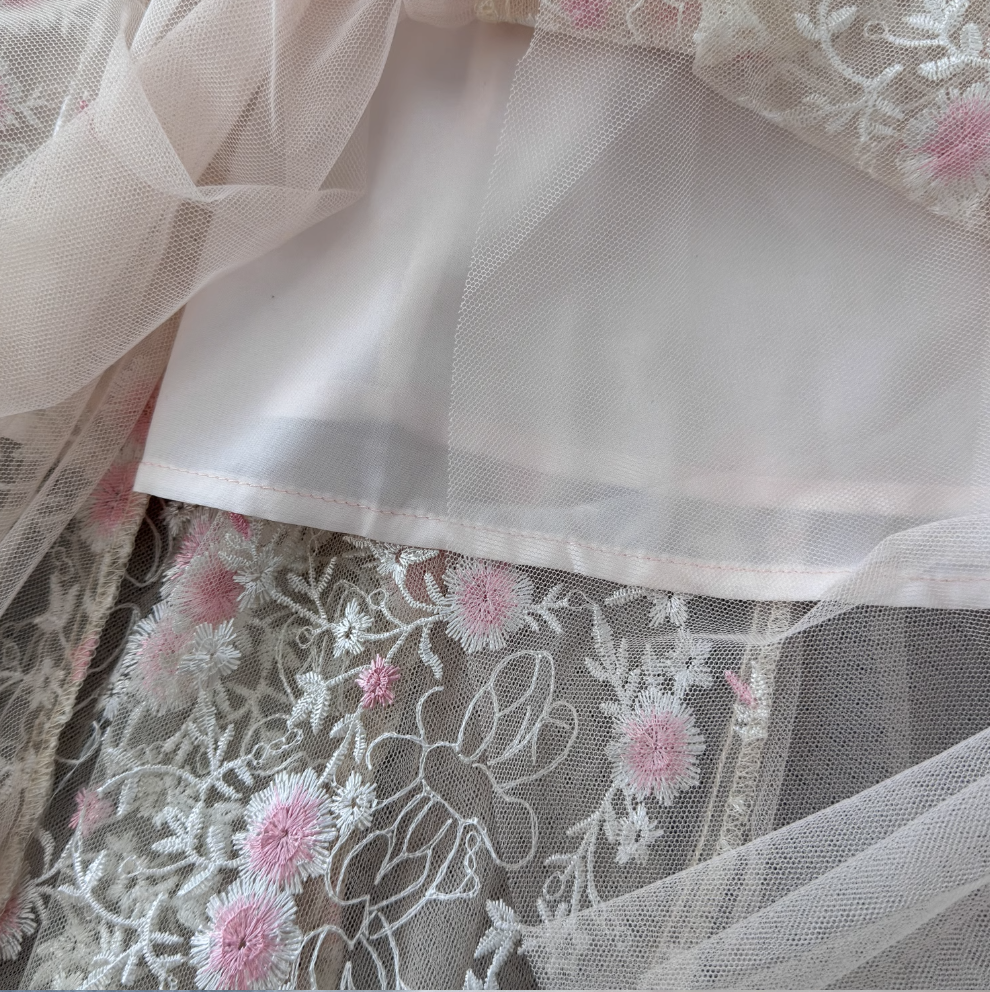 Pink Embroidered Princess Dress