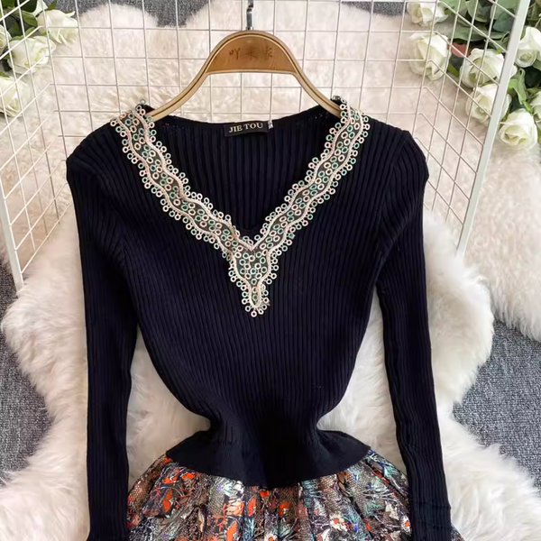 Courtly Floral Patchwork Embroidered Dress
