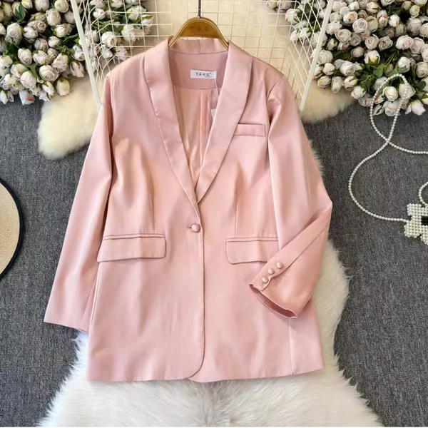 Satin Dress & Slip Dress Pink 2Pcs