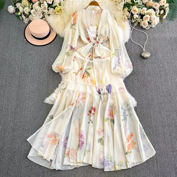 V-neck Trachymene Caerulea Fairy Dress