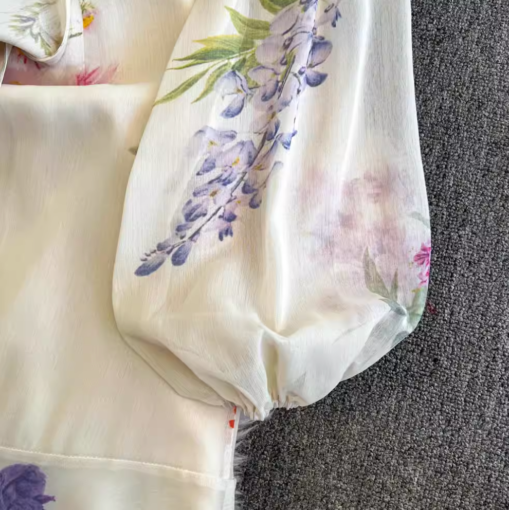 V-neck Trachymene Caerulea Fairy Dress