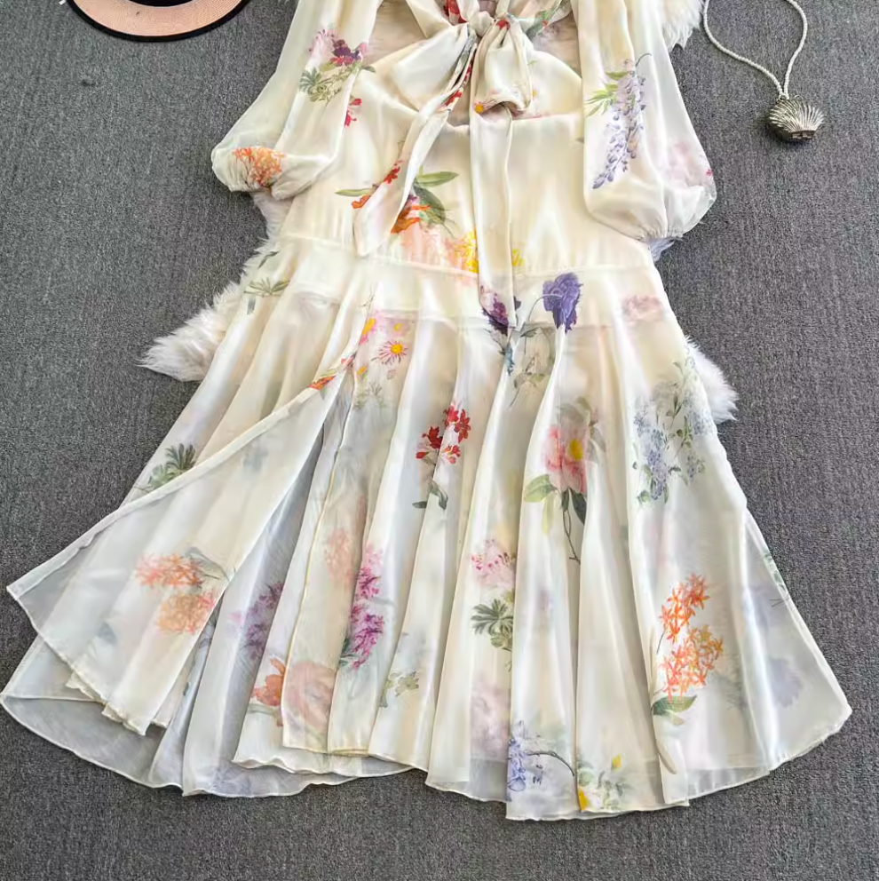 V-neck Trachymene Caerulea Fairy Dress