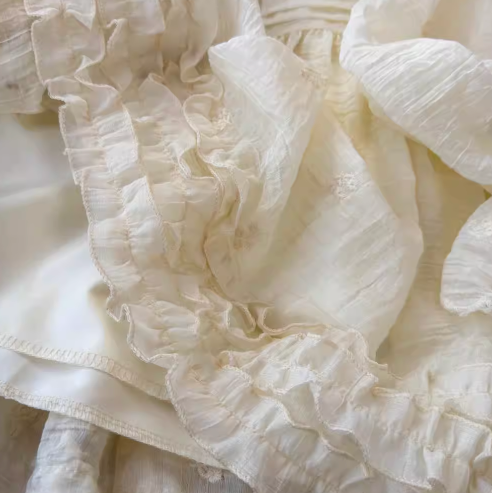 Sweetie Apricot Puffy Lace Dress