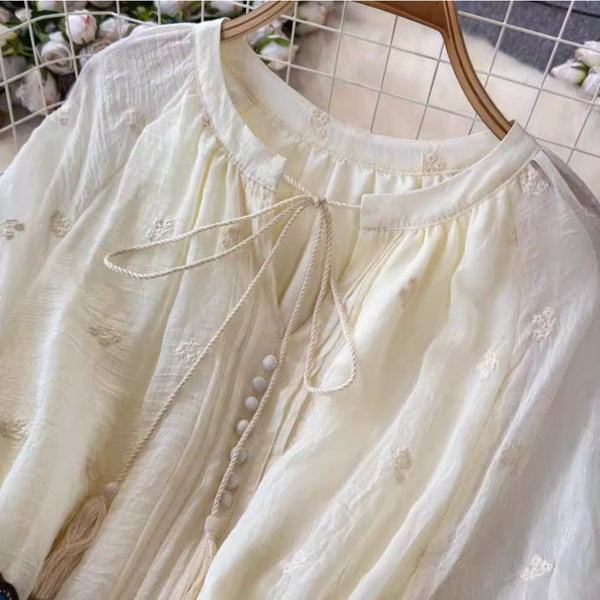 Sweetie Apricot Puffy Lace Dress