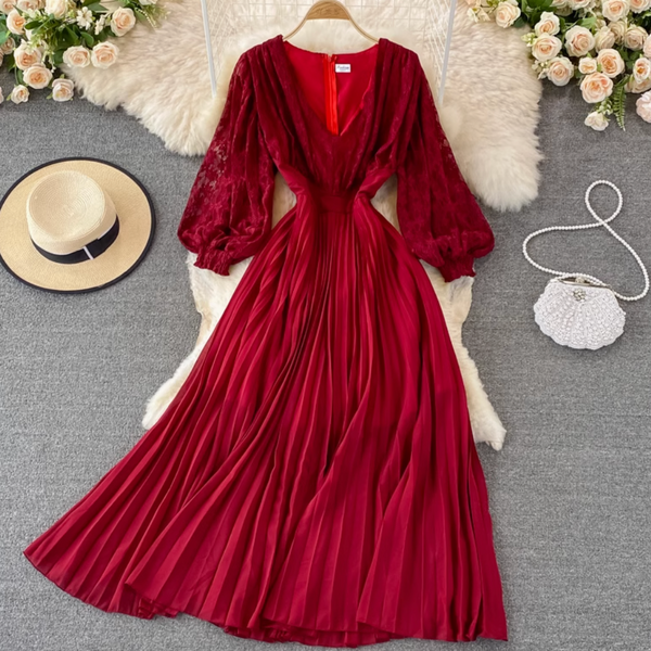 Mori Embroidered Patchwork Lace Dress