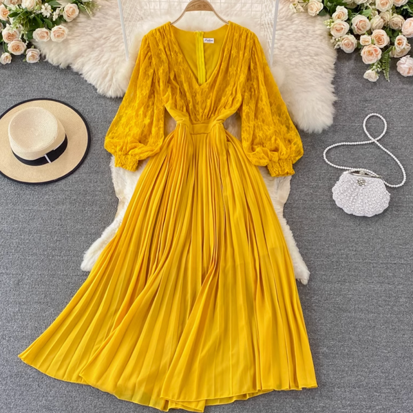 Mori Embroidered Patchwork Lace Dress
