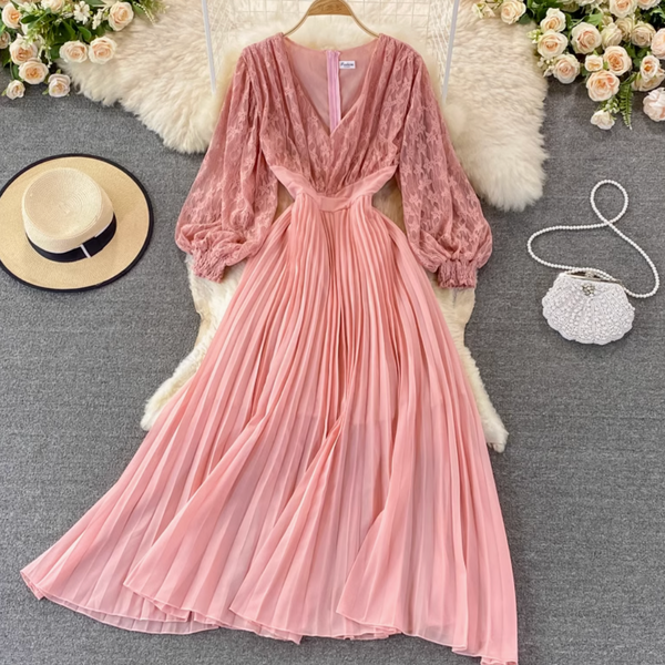 Mori Embroidered Patchwork Lace Dress