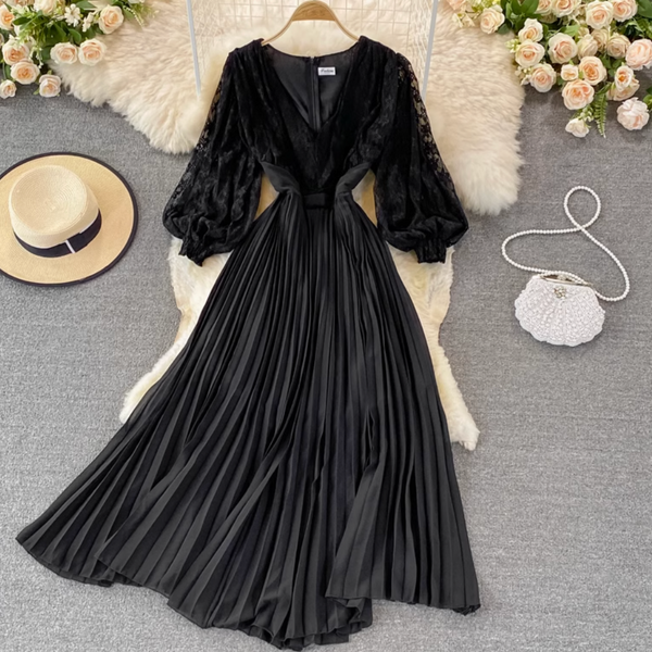 Mori Embroidered Patchwork Lace Dress