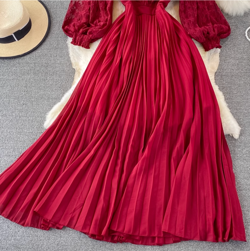 Mori Embroidered Patchwork Lace Dress