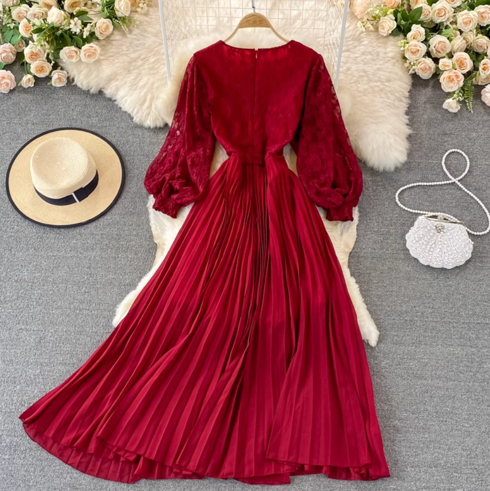 Mori Embroidered Patchwork Lace Dress