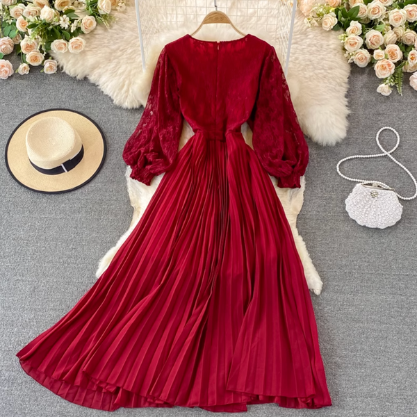 Mori Embroidered Patchwork Lace Dress