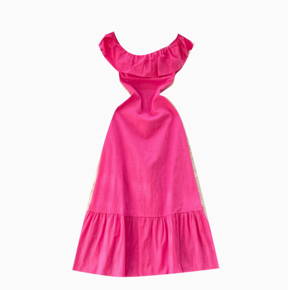 Sweetie Solid Color Ruffled Dress