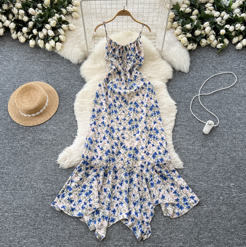Mori Ruffled Floral Slip Dress