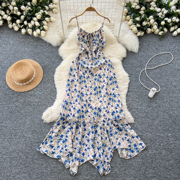 Mori Ruffled Floral Slip Dress