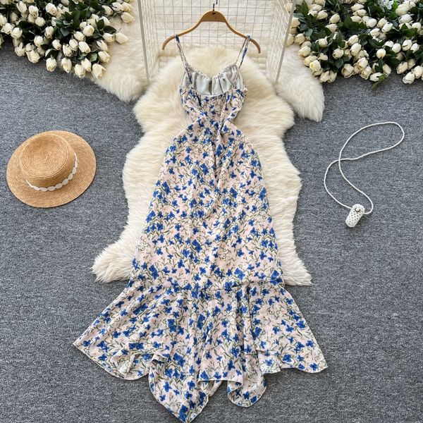 Mori Ruffled Floral Slip Dress