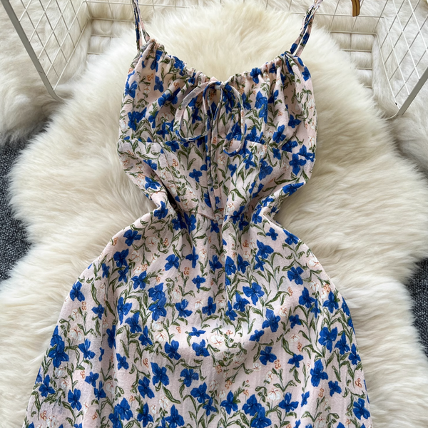Mori Ruffled Floral Slip Dress