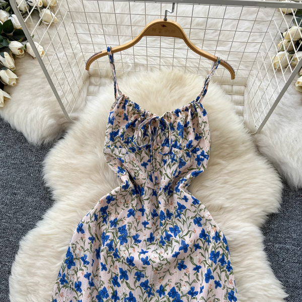 Mori Ruffled Floral Slip Dress