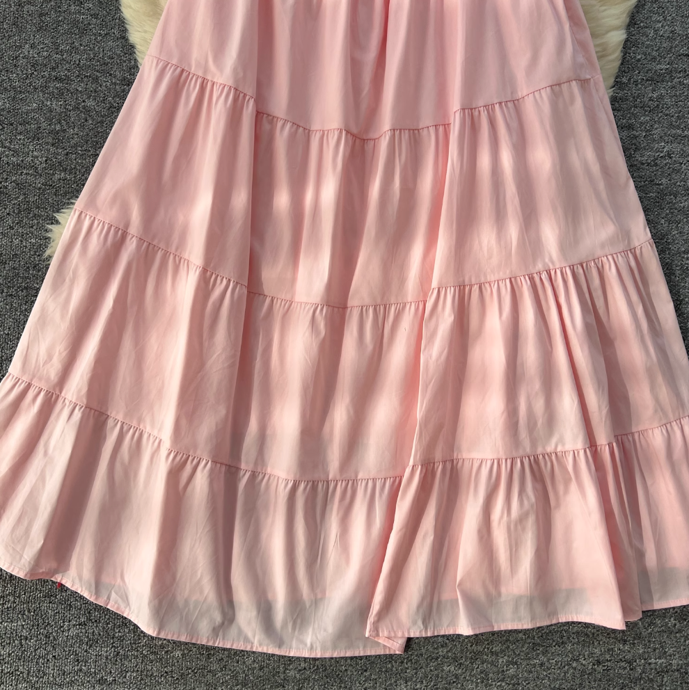 Hollowed Knotted Elastic Slip Dress
