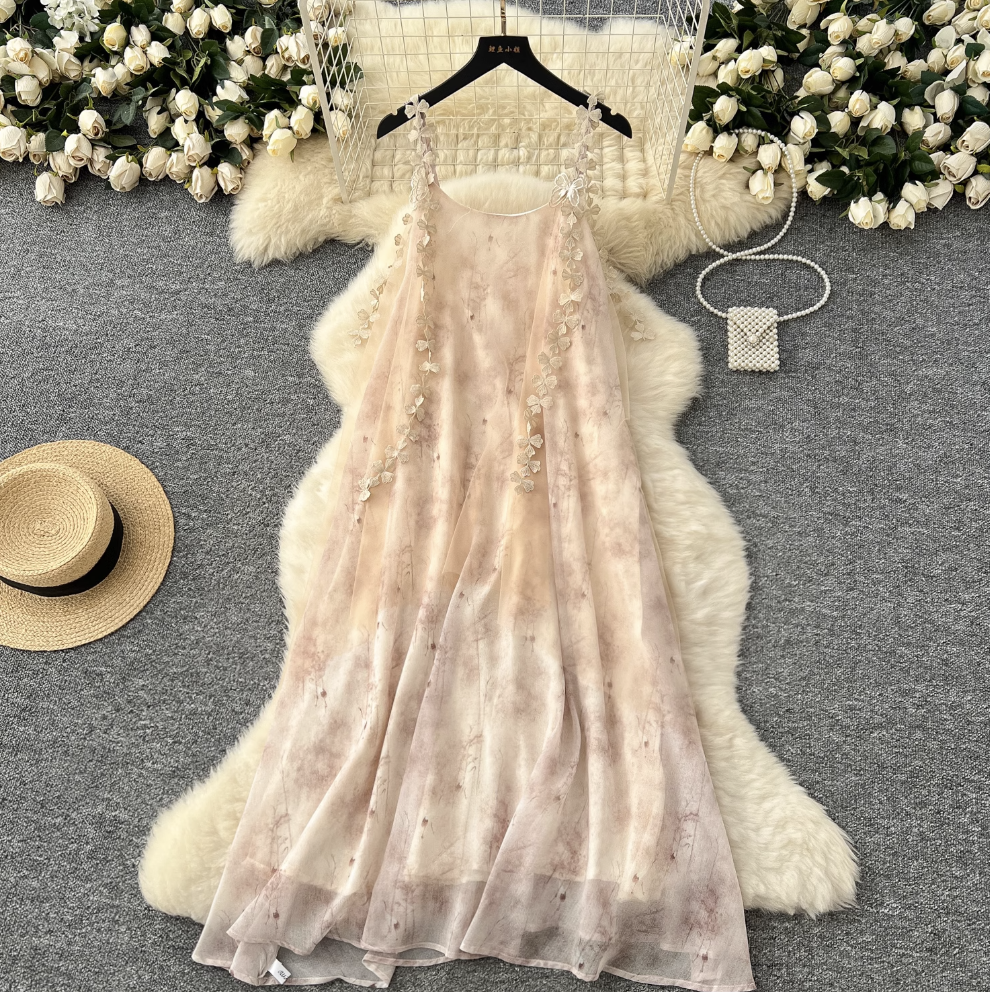 Fairy Petal Slip Chiffon Dress