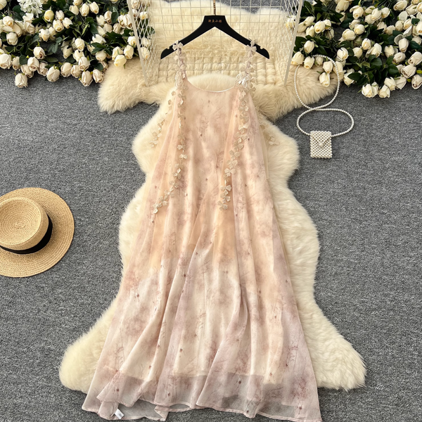 Fairy Petal Slip Chiffon Dress