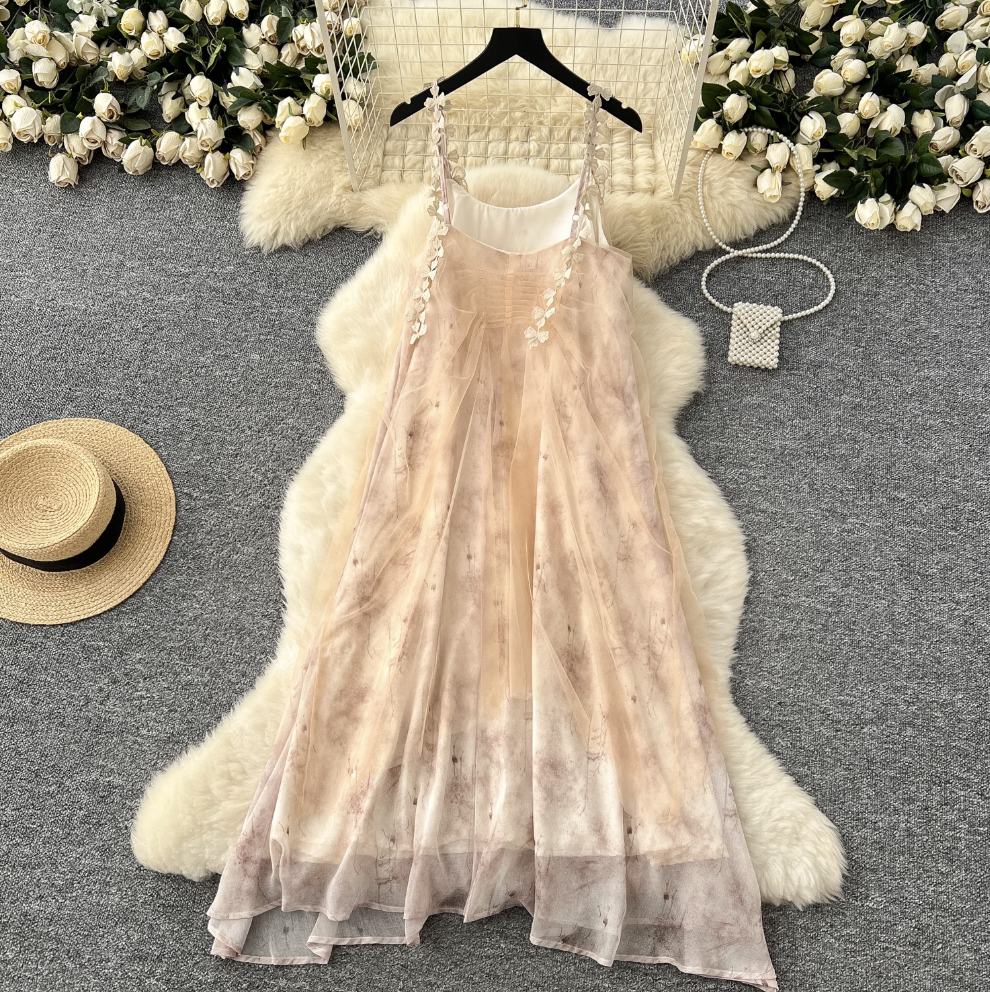 Fairy Petal Slip Chiffon Dress