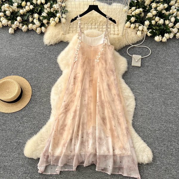 Fairy Petal Slip Chiffon Dress
